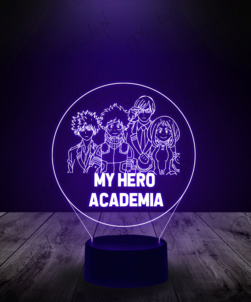 lampki led 3d anime my hero academia